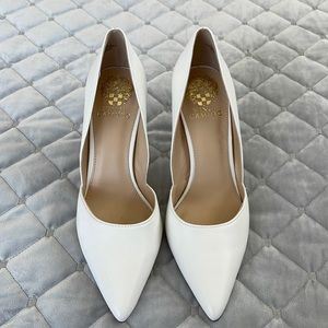 Vince Camuto White Leather Pumps